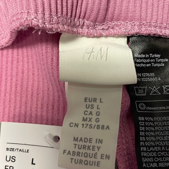 H & M Pink Ribbed Leggings- #1836 - Picture 4 of 12